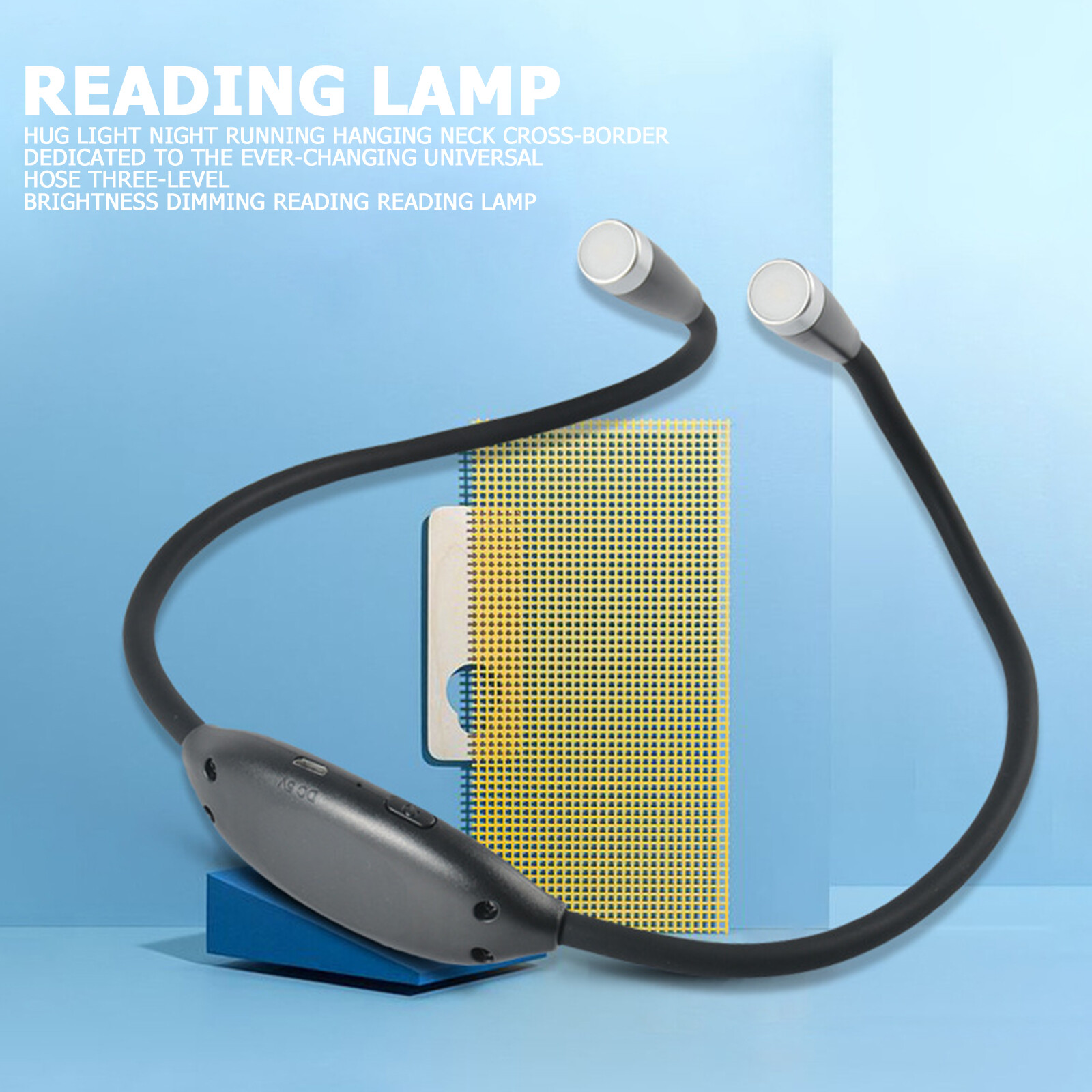 LED Neck Book Reading Light, 3 Brightness Level, Flexible Lamp for Knitting