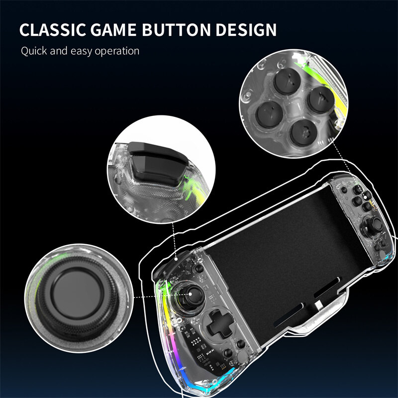 LinYuvo Tay cầm trò chơi Wireless Nintendo Game Controller Tự động khởi chạy 6 trục Gyro Joystick Switch/Switch OLED