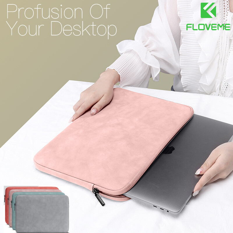 Floveme Laptop Sleeve Case 13 14 15.4 15.6 Inch For HP DELL Notebook bag Carrying Bag Macbook Air Pro 13.3 Shockproof Case for Men Women With Storage Bag