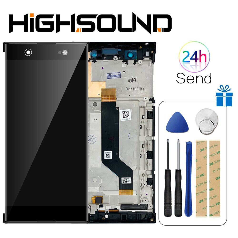 For sony xperia xa1 ultra g3221 g3212 g3223 g3226 c7 lcd display screen digitizer assembly with frame+tools for sony xa1 ultra