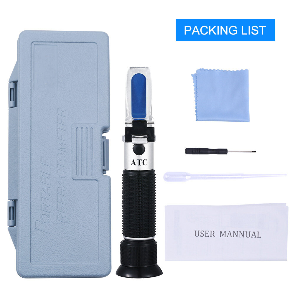 2 in 1 Brix & Salinity Refractometer 0-10%brix/0-100% Salinity With ATC For Food Tool Retail Box