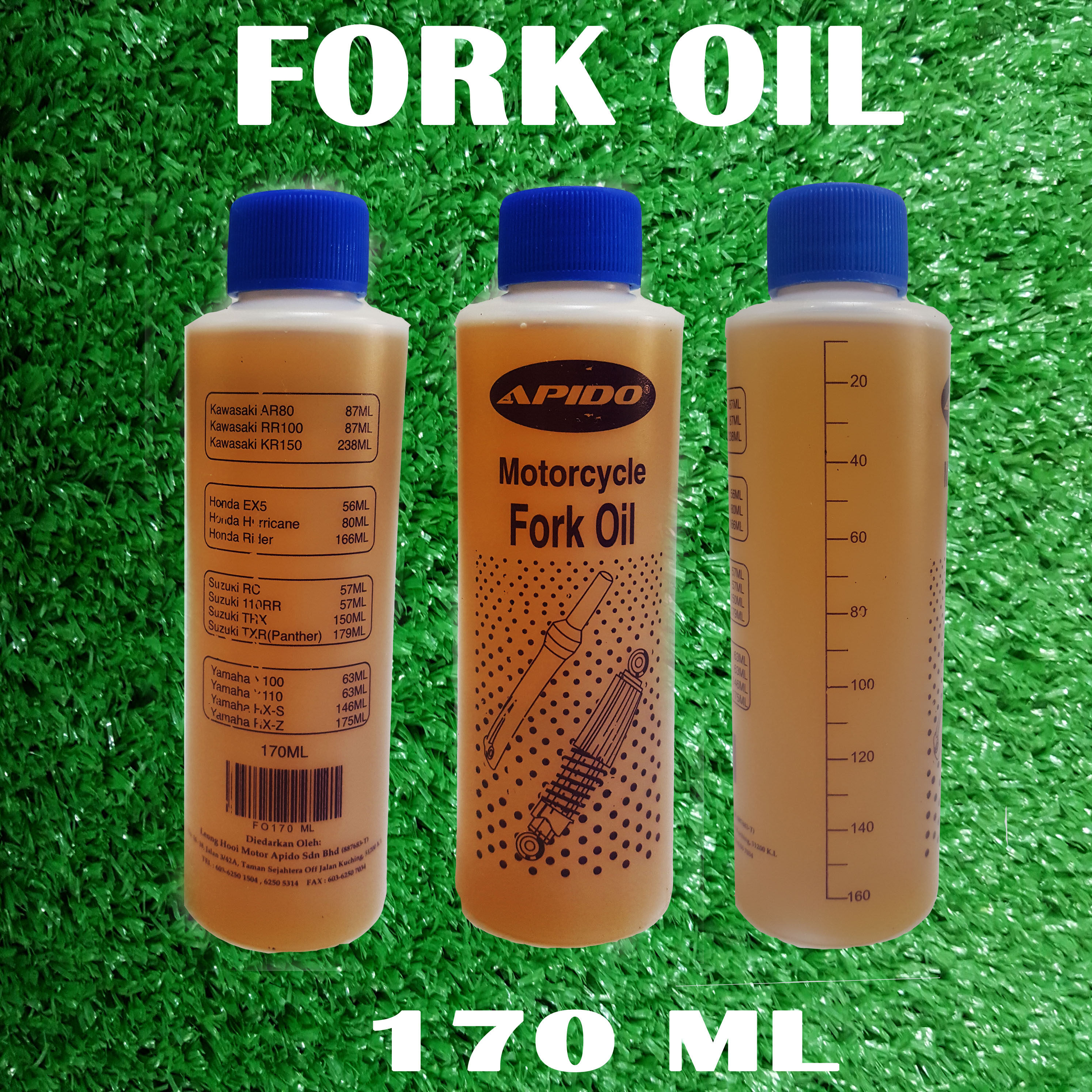 Apido Fork Oil Minyak Fork Heavy Duty 170ml Yamaha Lagenda Lc135 Y15 V1 V2 Honda Rs150 Wave Dash Lazada