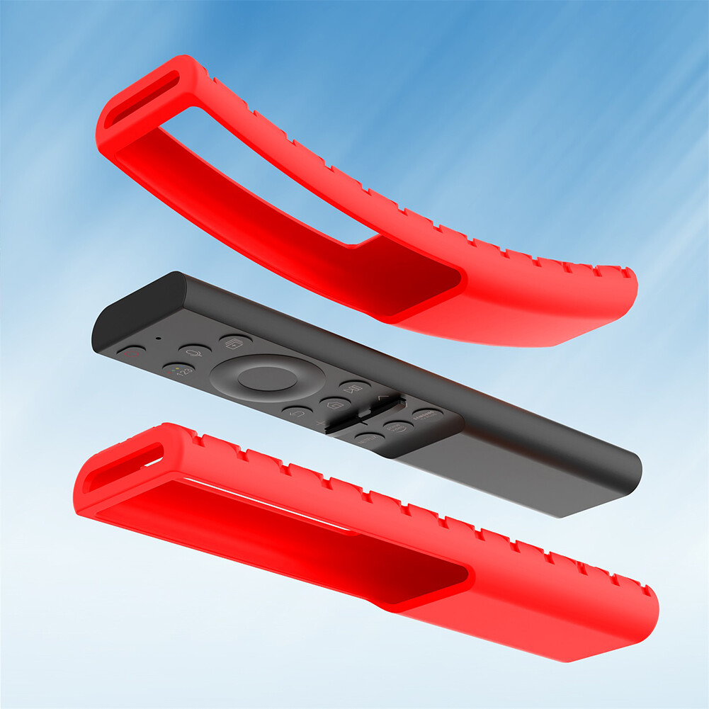 Remote Control Silicone Sleeve Battery Back Shockproof Protective Cover With Lanyard Compatible For Samsung Bn59-01363 Bn59-01357