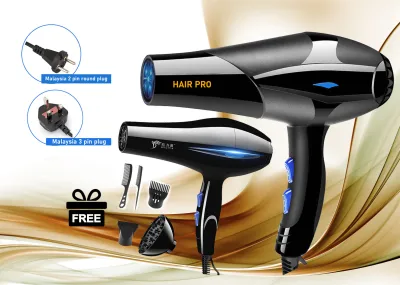 DELIYA HAIRPRO Professional Hair Dryer Model 8020 BUY 1 FREE 5 (3 OR 2 Pin Plug) New Design