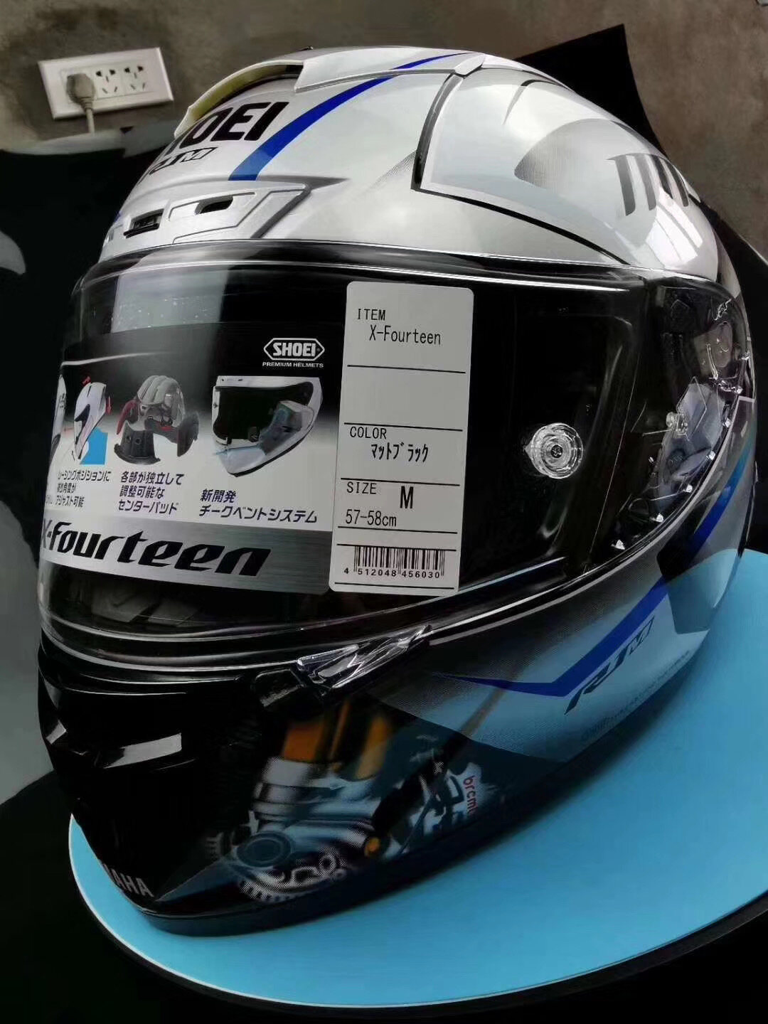 SHOEI x14 yamah.A r1m พร้อมถุงใส่หมวกกันน็อคคำแนะนำในกล่องเดิม,เลนส์ใส ...