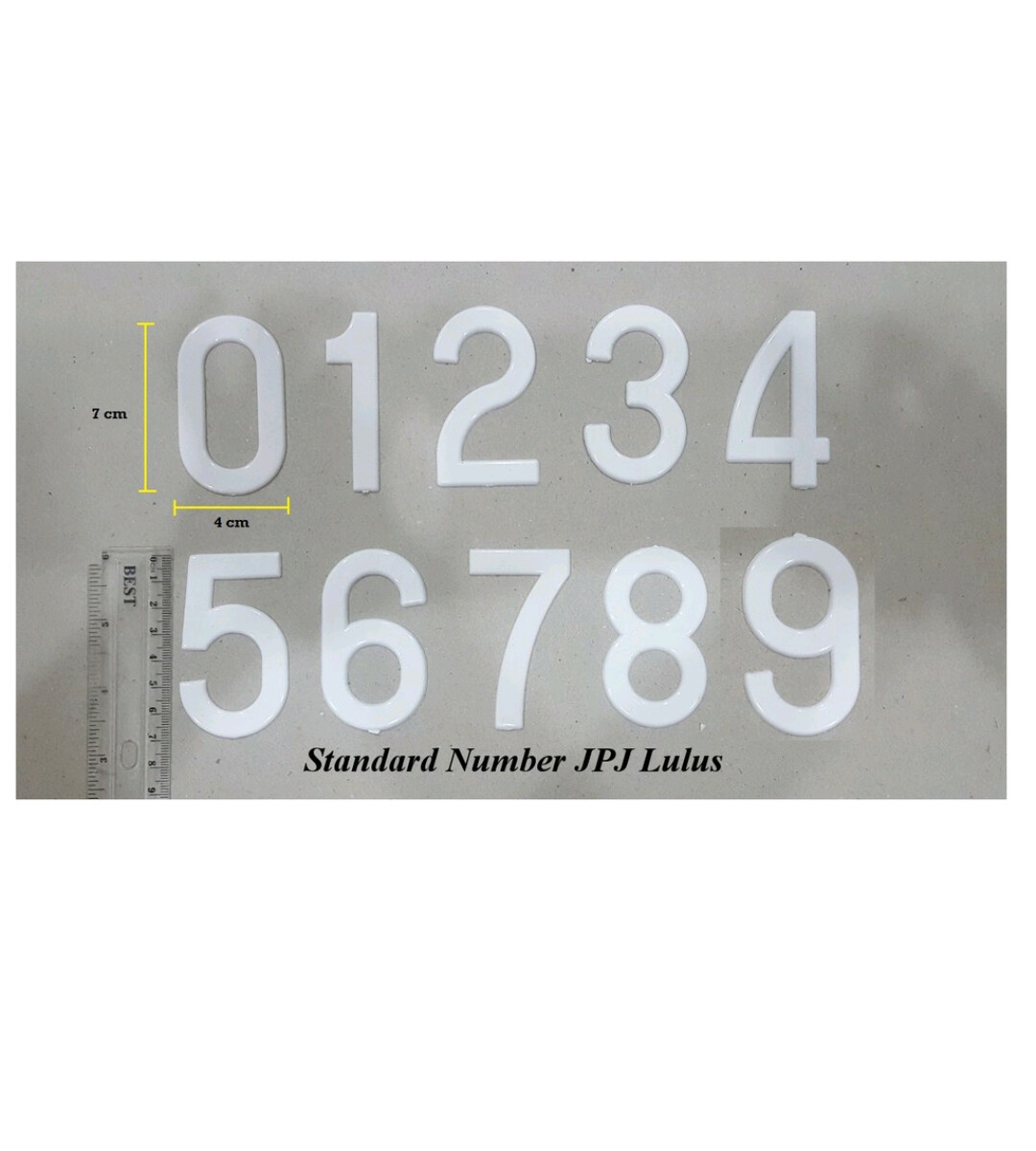 Nombor Plate Kereta Standard JPJ Lulus Nombor dan Huruf / JPJ 