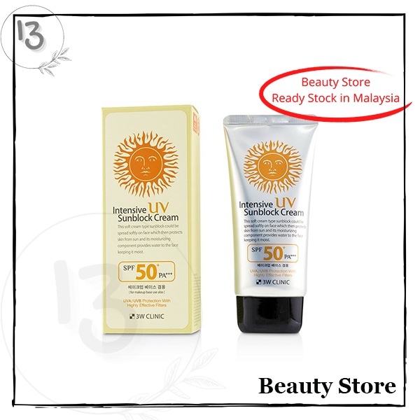 Gambar 3W CLINIC Intensive UV Sunblock Cream 70ml SPF50 + PA +++ [Beauty]