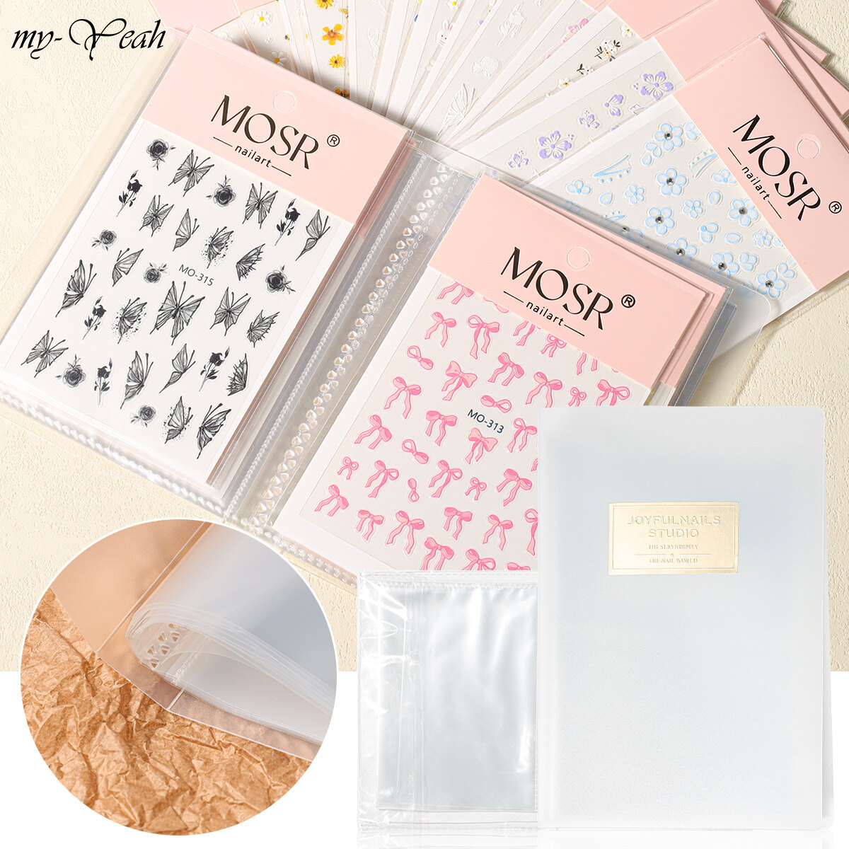 Myyeah Rectangle Nail Art Tool Storage Box Plastic Empty Tweezers Clippers Nails Pens Cuticle Pusher Polishing Strip Container