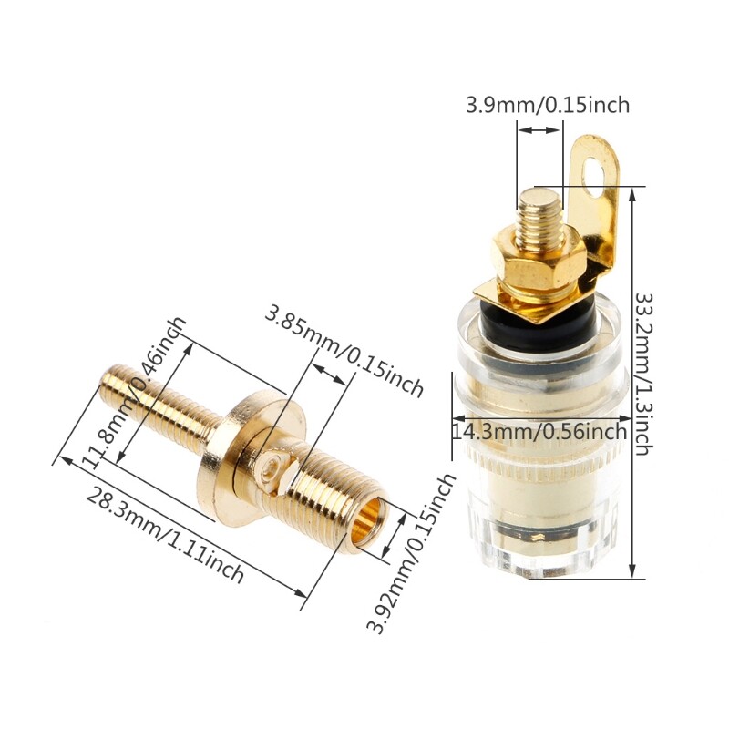 1 Pair 4mm Binding Post Terminal Speaker Test Banana Plug Socket Connector Amplifier Speaker