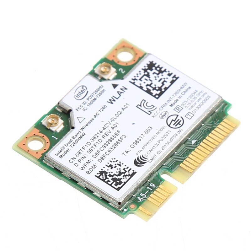 Thẻ PCI-E Mini Không Dây 4.0 Tương Thích Bluetooth Băng Tần Kép Cho Intel 7260 AC