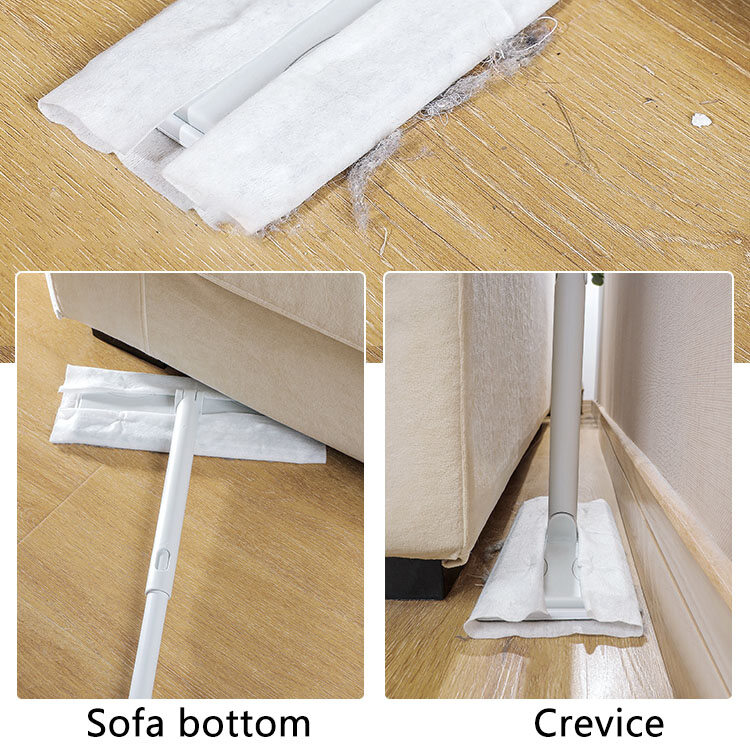Homenhome Electrostatic Dust Mop with Disposable Tissue Household Floor Mop Cleaning Tools