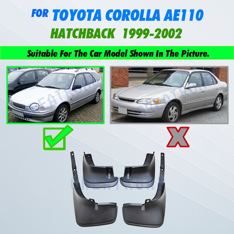 Front rear mud flaps for toyota for corolla ae110 1999 2000 2001 2002 splash guards mudguards