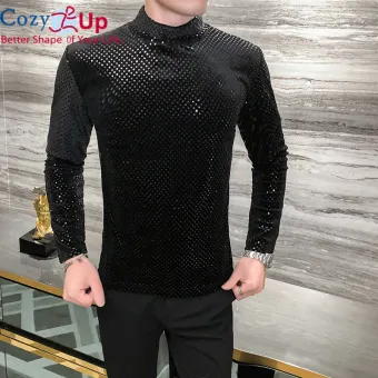 black velvet turtleneck mens