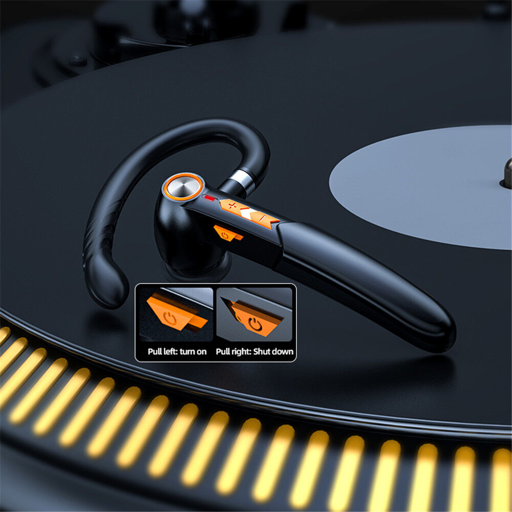 KEBETEME Tai Nghe Móc Tai Doanh Nhân Đơn Tai Nghe Bluetooth 5.0 Nút Bấm Điều Khiển Cảm Ứng Tai Nghe Âm Thanh Nổi Giảm Tiếng Ồn