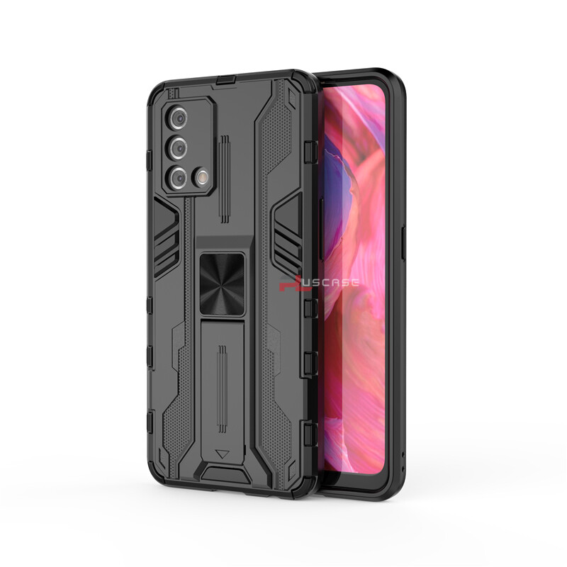 PlusCase for OPPO A95 4G A74 4G Case Shockproof Kickstand Armor Camera Lens Protector Hard Back Cover