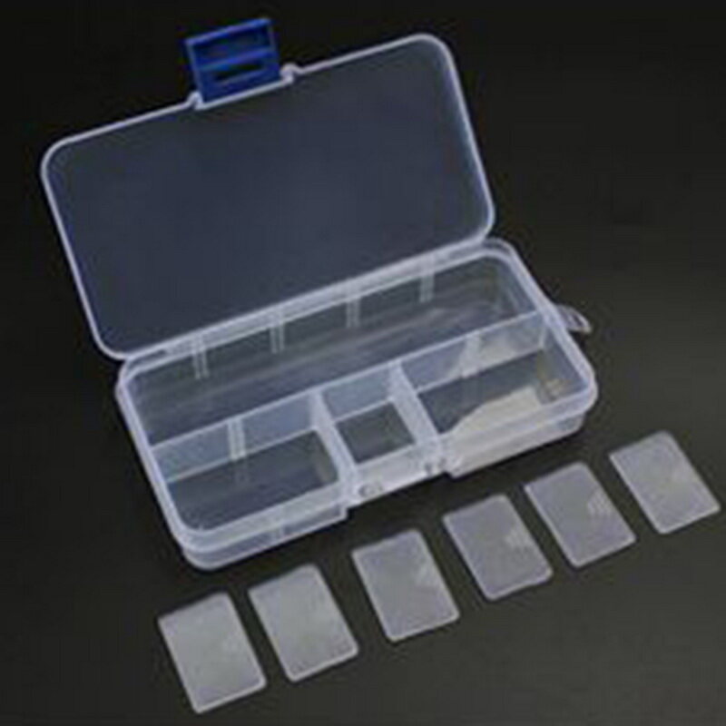Plastic Detachable Adjustable Components Compartment Storage Organizer Parts Boxes Cases For Screws,Hardware And Crafts, Clear White