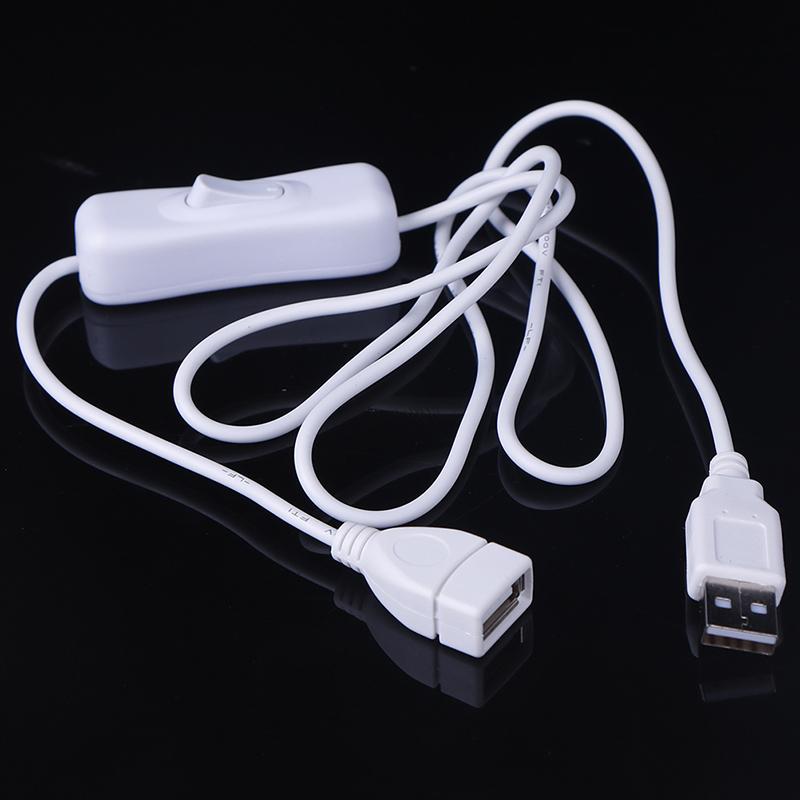 NIEN  1Pc 1m USB Cable with Switch ON/OFF Cable Extension Toggle for USB Lamp USB Fan