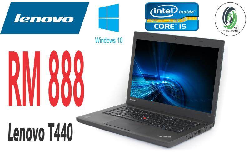 (Refurbished) Lenovo ThinkPad T440 ( Intel Ci5 1.9GHz-4th Gen/4GB RAM/500GB HDD/CAM/Win 10Pro Malaysia