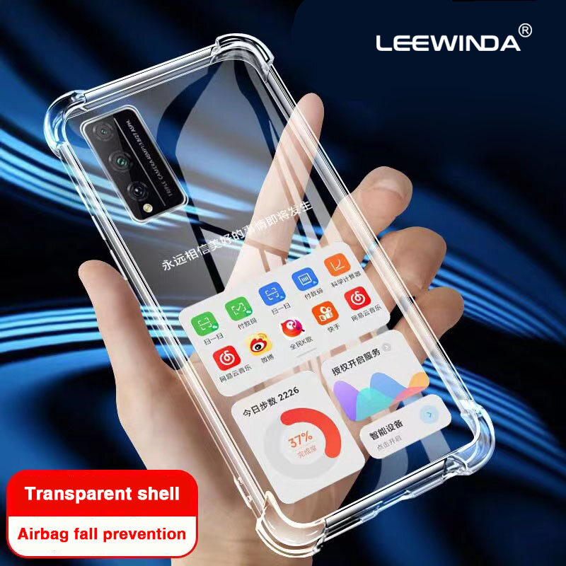 For Huawei Honor Play 4T Pro Honor Note 10 Honor Play 3 Honor Play 5T Honor Play 8A Phone Case,Transparent Shockproof Silicone Case Protective Back Cover