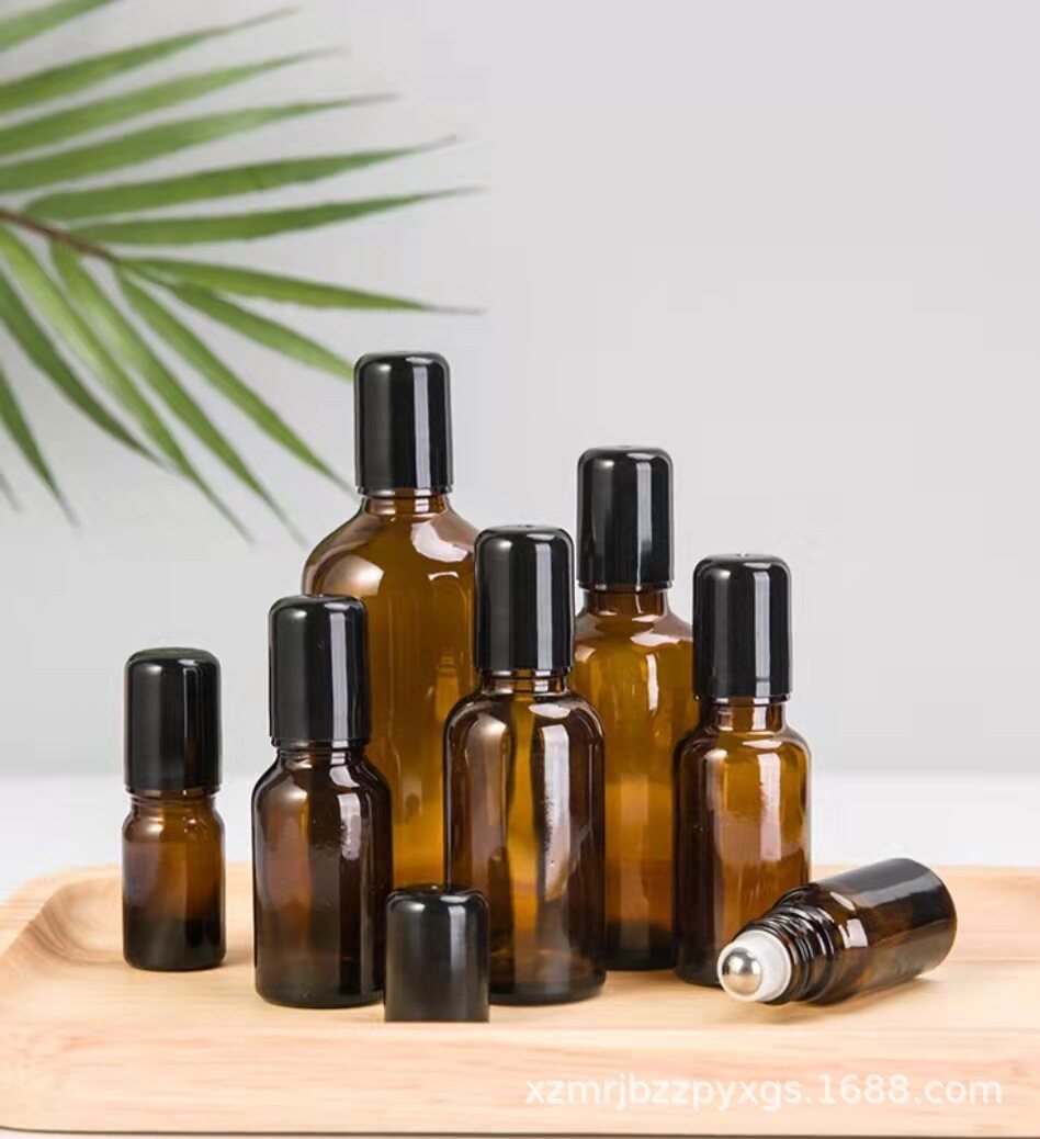 3ML 10ML Roller Oils Essential Containers Bottle With Steel Stainless Amber Roll Glass