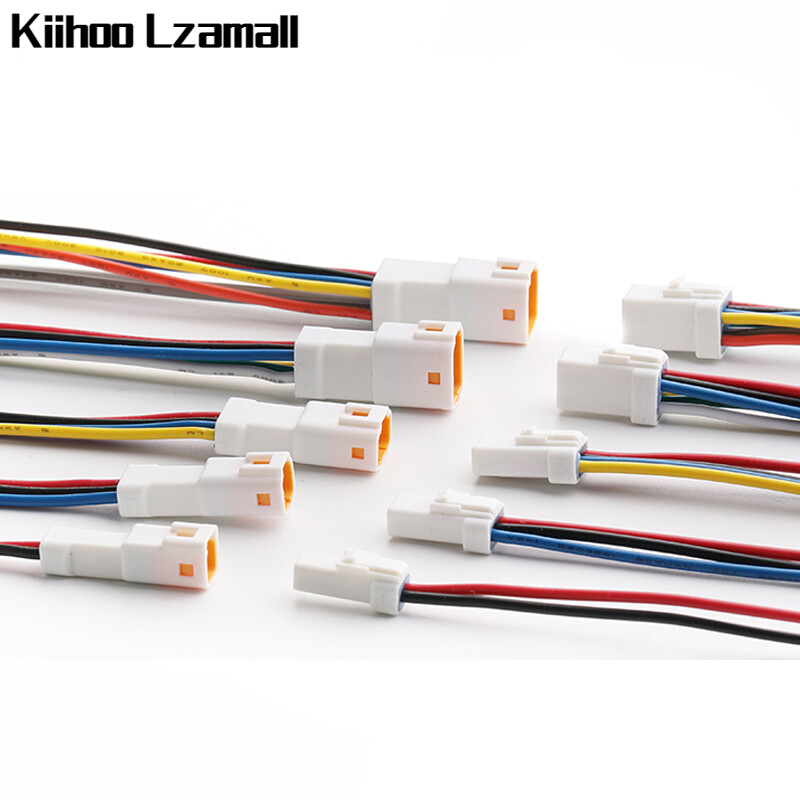 5sets 2 3 4 6 8 Pin JWPF 0.7MM Auto Waterproof Electronic Micro Connector With Cable Butt Plug Wiring Harness For Benz BMW JST-02T