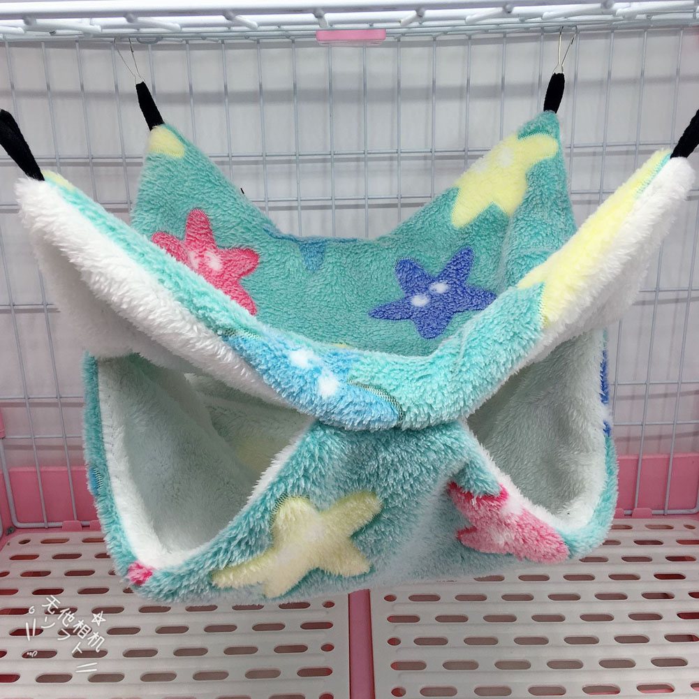 Warm Double Layer Hanging Hammock Sleeping Bag for Pet Sugar Glider Squirrel Hamster