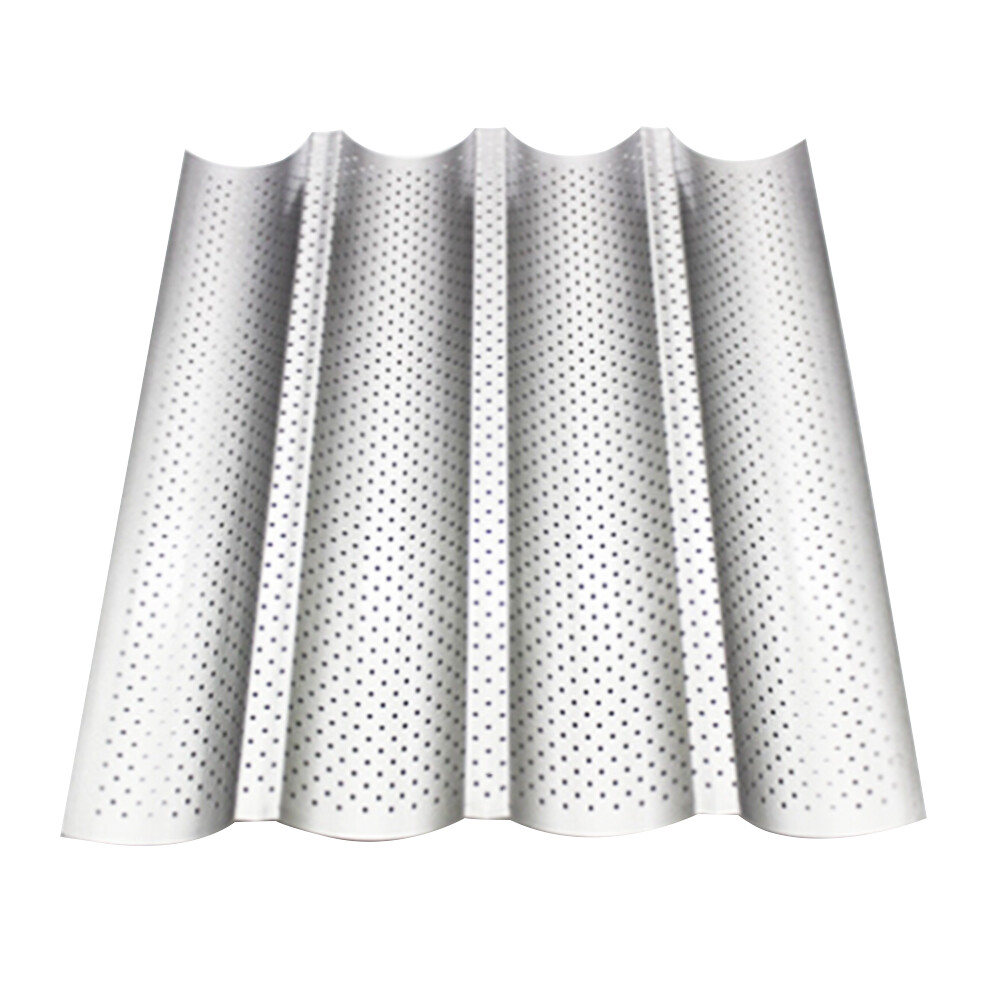 Terylin 2/3/4 Grooved Nonstick Perforated French Bread Baguette Bake Mold Baking Pan
