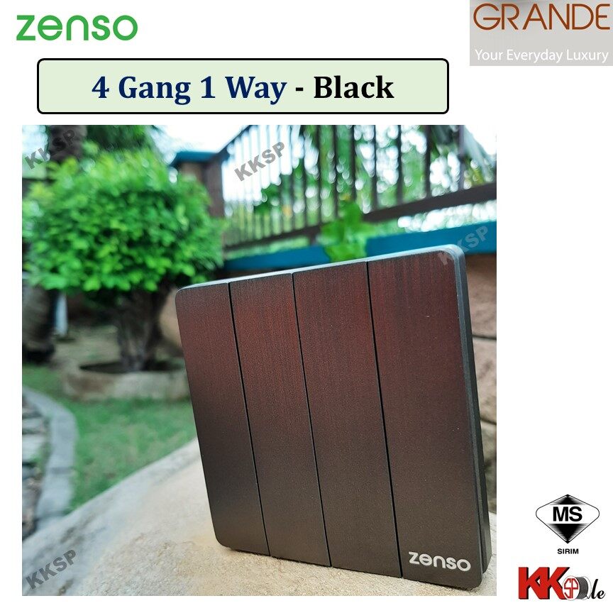 Ready Stock Zenso Grande Hairline Black All Switches 13a Switched