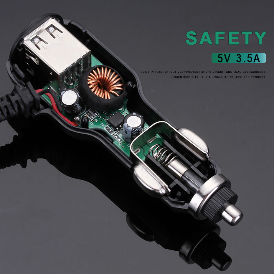 Car Camera Charging Cable 5V 3.5A 3.5M Wire Dash Cam Car Charger