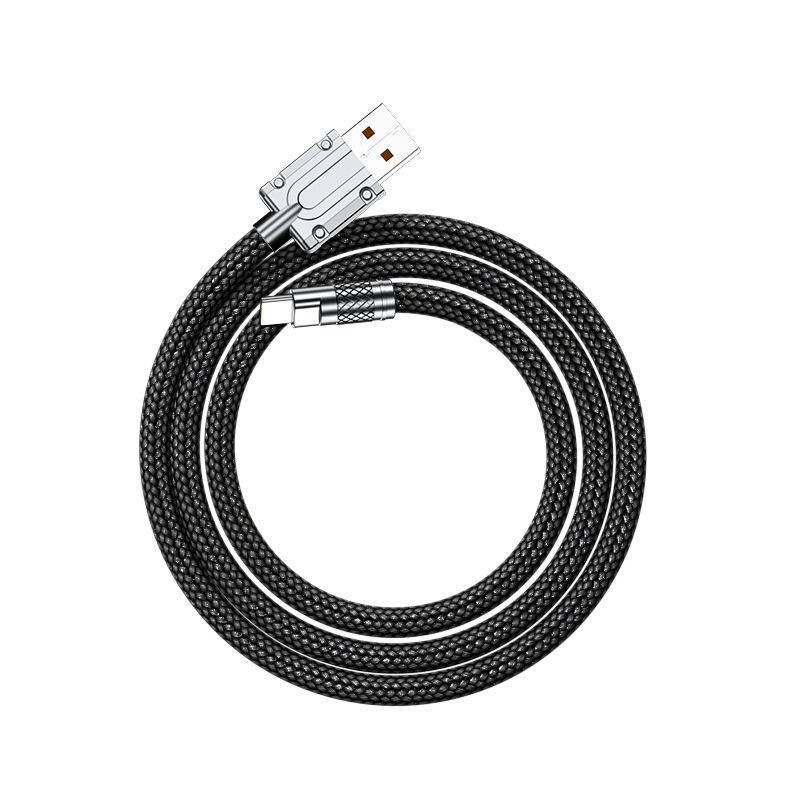 Cáp Nylon Type C Sạc Siêu Nhanh 6A 120W Cáp Sạc Nhanh Có Đèn Báo Cáp USB