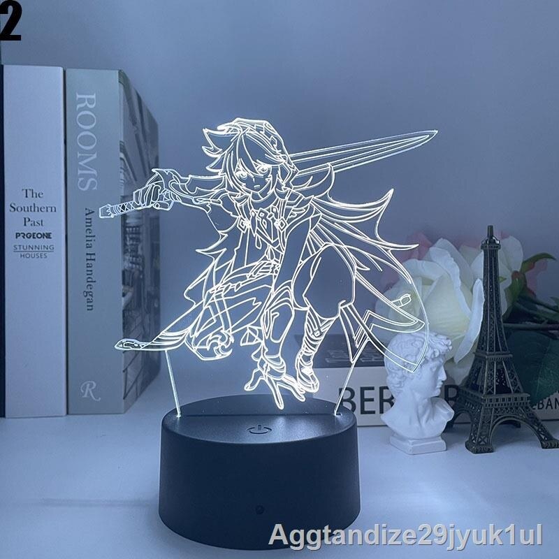 Game GENSHIN IMPACT Lamp GENSHIN IMPACT Raiden Shogun Kazuha Scaramouche Led Lamp Table Lamps