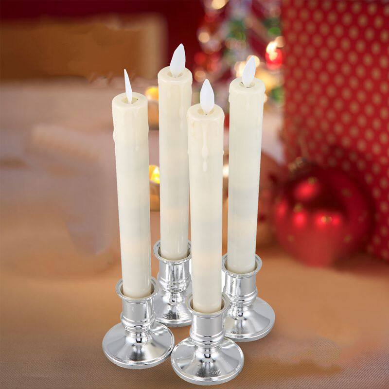 4Pcs Electric Led Candle Flameless Battery Flickering Candle Light