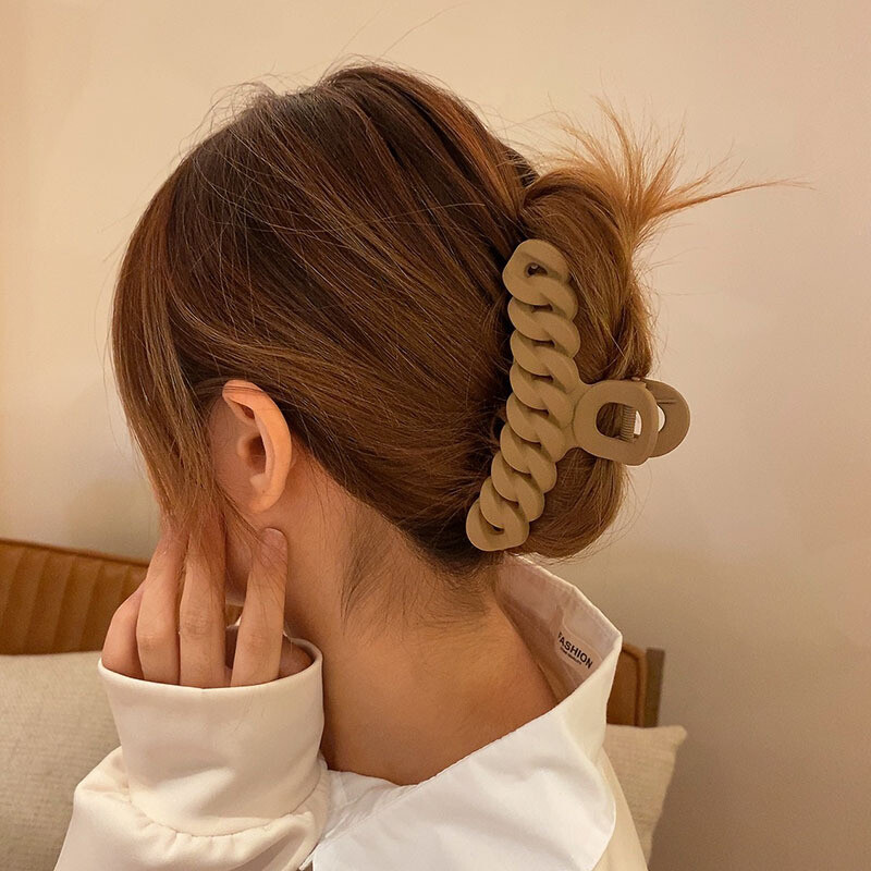 Kẹp Mờ Acrylic Kẹp Cá Mập Đầu Sau Cho Nữ Kẹp Tóc