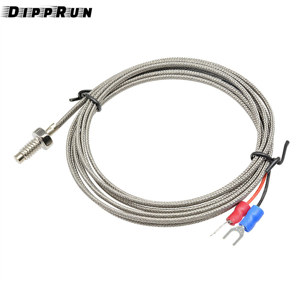 DIPPRUN 2M K TYPE Thermocouple Wire Thermometer Screw Probe Temperature Sensor Temperature Range: 0-600°C
