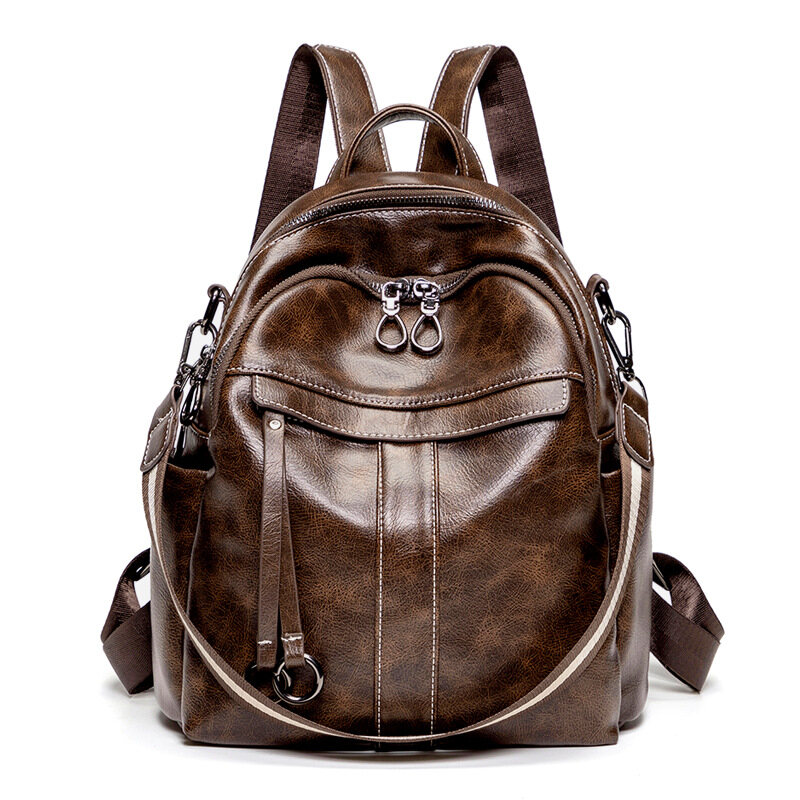 Royal Bagger Backpack For Women Girls High Quality PU Leather New Fashion Outdoor Work Casual Shoulder High Capacity Travel Bag Crossbody Bags Casual Multifunction Handbag