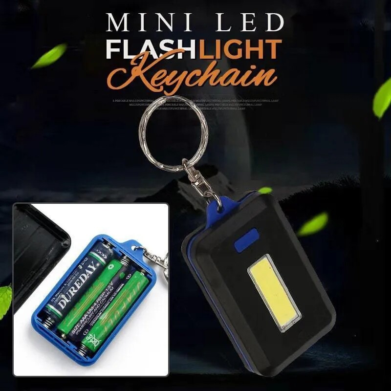 Đèn Pin Mini COB LED Móc Chìa Khóa Đèn Khẩn Cấp Cắm Trại Ngoài Trời Di Động Chạy Bằng Pin Với Ba Chế Độ
