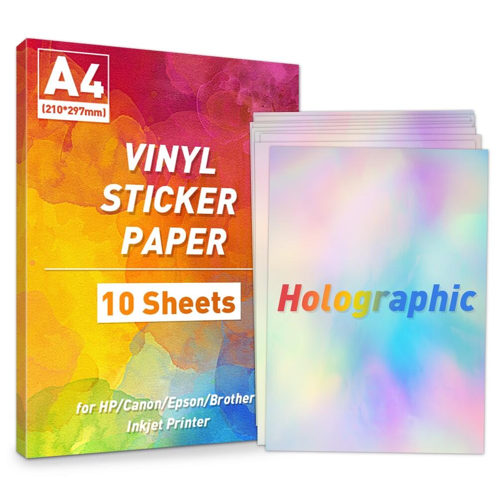 Self Adhesive A4 Paper Vinyl Sticker Label Holographic Paper Laser ...