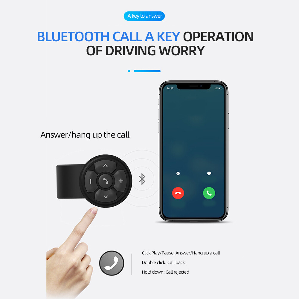 Aitemay bluetooth không dây 5.3 điều khiển từ xa Tai nghe xe gắn máy xe đạp tay lái điều khiển phương tiện điều khiển tay lái xe điều khiển