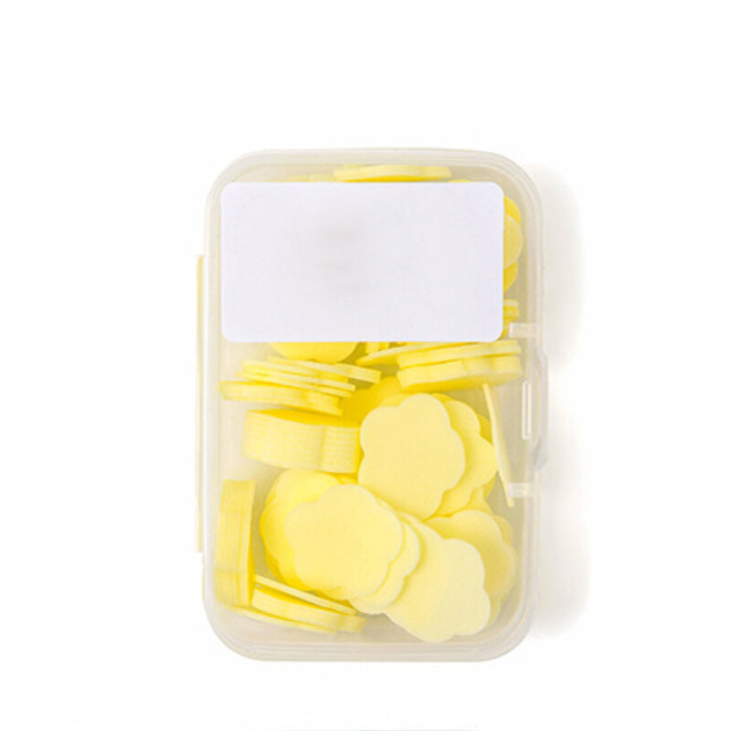 100Pcs/Box Of Portable Mini Floral Scented Disposable Hand Soap And Soap Cleaning Tablets