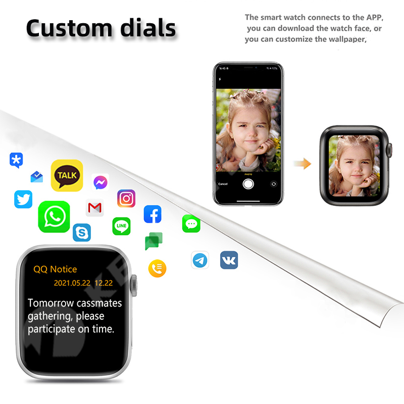 Lenuo hoạt động với đồng hồ thông minh I8 Pro Max-Đồng hồ thông minh thể thao thể dục với chức năng cuộc gọi Bluetooth