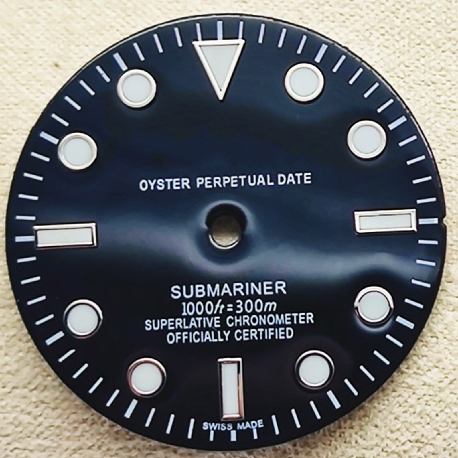 New dial 2836 blue-green luminous mechanical watch pointer dial 2824 modified face plate ice blue diameter 29MM with R logo