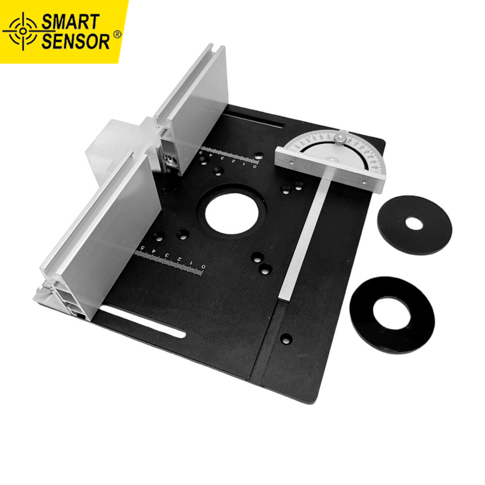Smart Sensor Set of 3 Router Table Insert Plate Aluminum Alloy Wood Milling Flip Board Trimming Machine Engraving Auxiliary Tool Woodworking Benches