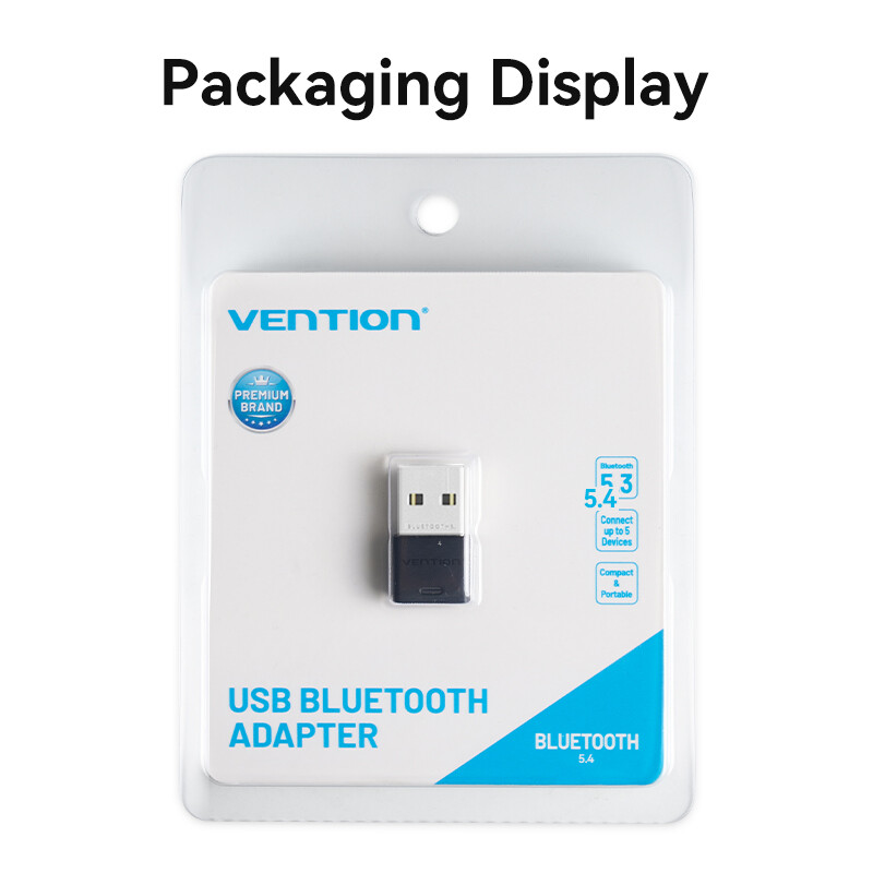 Vention USB Bluetooth 5 4 Bộ Chuyển Bluetooth 5.4 5.3 5.1 5.0 Cho PC Keyboard Mouse Earphone PS5 PS4 Switch Headset Xbox Win 11 10 8.1 Máy Tính Bảng Bluetooth Adapter