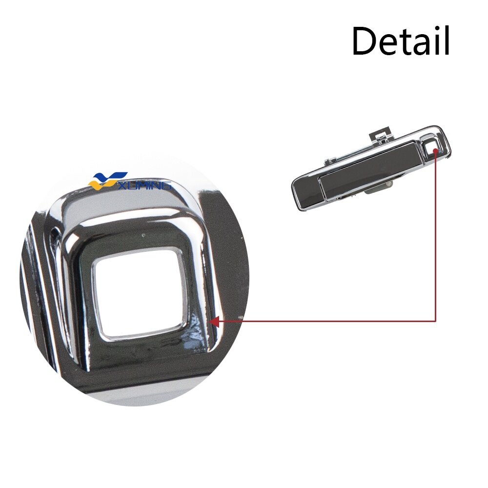 Xuming 1 Chiếc Tay Lái Nắp Ca-pô Phía Sau Isuzu D-max Dmax Tay Nắm Cổng Đuôi Tay Nắm Cốp (Mạ Crôm) 2013-2018 Năm