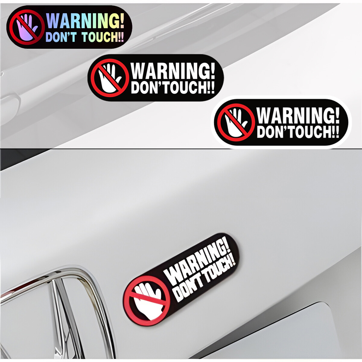 JDM sáng tạo tiếng Anh cảnh báo không chạm nhắc nhở phản chiếu Sticker cửa sổ xe máy xe tay ga dấu hiệu không thấm nước trang trí Sticker xe máy phụ kiện