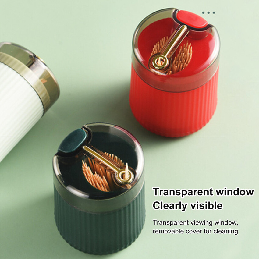 Modern Simple Pop-Up Toothpick Box Creative Press Type Automatic Pop-Up Toothpick Can Household Convenient Toothpick