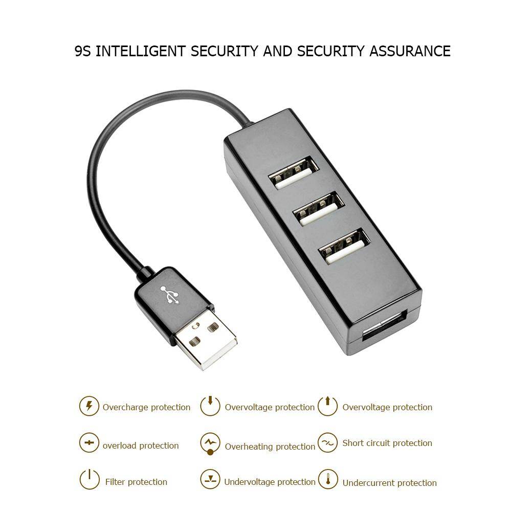 Bộ Chia Nhiều HUB 4 USB 2.0 Thiết Bị Mở Rộng USB Cầm Tay 480M Cho Máy Tính Để Bàn Máy Tính Xách Tay