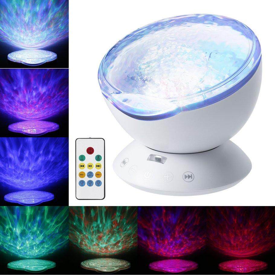 Ưu Đãi Lớn Điều Khiển từ xa Thôi Miên Dương Sóng Bóng Đèn Máy Chiếu Nightlight Nghe Nhạc