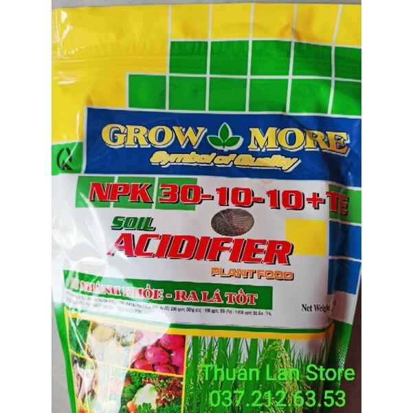 Phân bón lá npk growmore 30-10-10+te túi 1kg