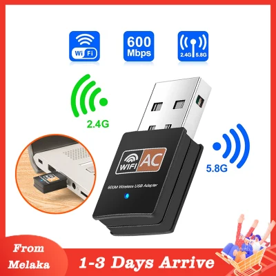 600Mbps Wireless USB Adapter Wifi Dual Frequency Wireless WIFI Adapter Network Card 2.4GHz/5GHz Computer External Wifi Receiver Transmitter